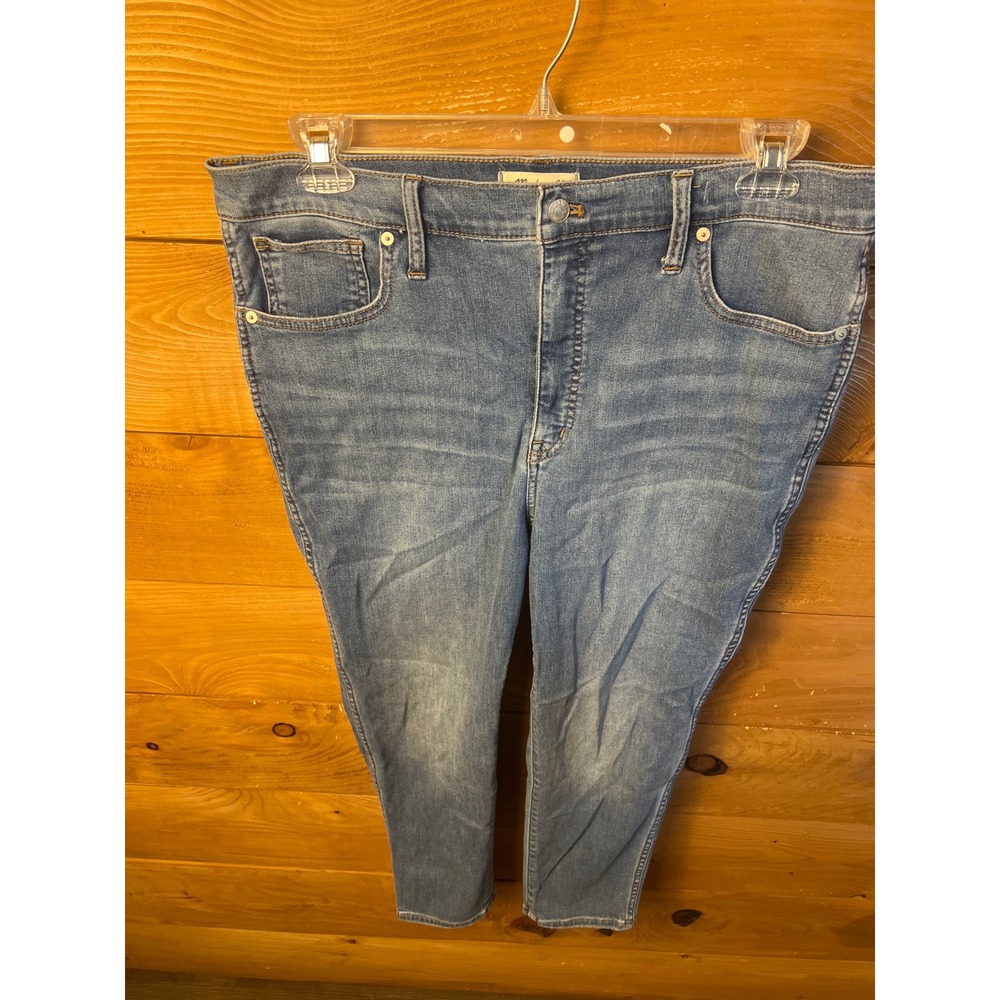 Madewell 10 High Rise Skinny Crop Jeans Womens 33P Denim‎ Light Wash